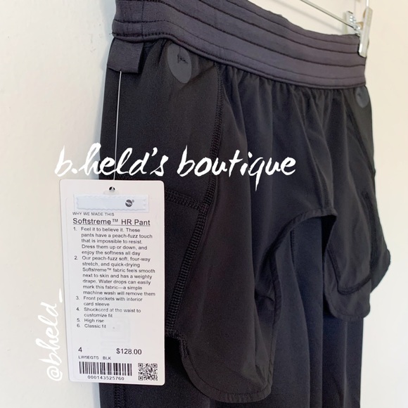 lululemon Softstreme High-Rise Pant in Black Size 4 Brand New NWT - Picture 2 of 16